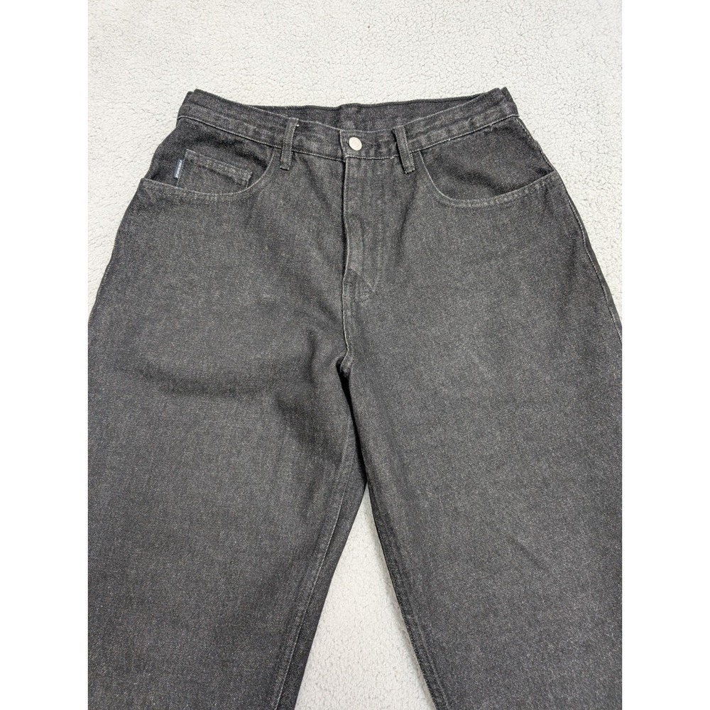 Fresh Jive Jeans Mens Size 32 Black High Rise Baggy‎ Denim Pants Skater USA VTG - Picture 3 of 16